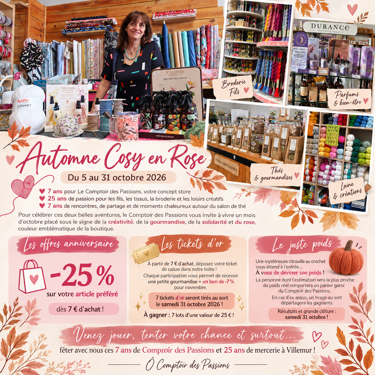 Automne Cosy en Rose